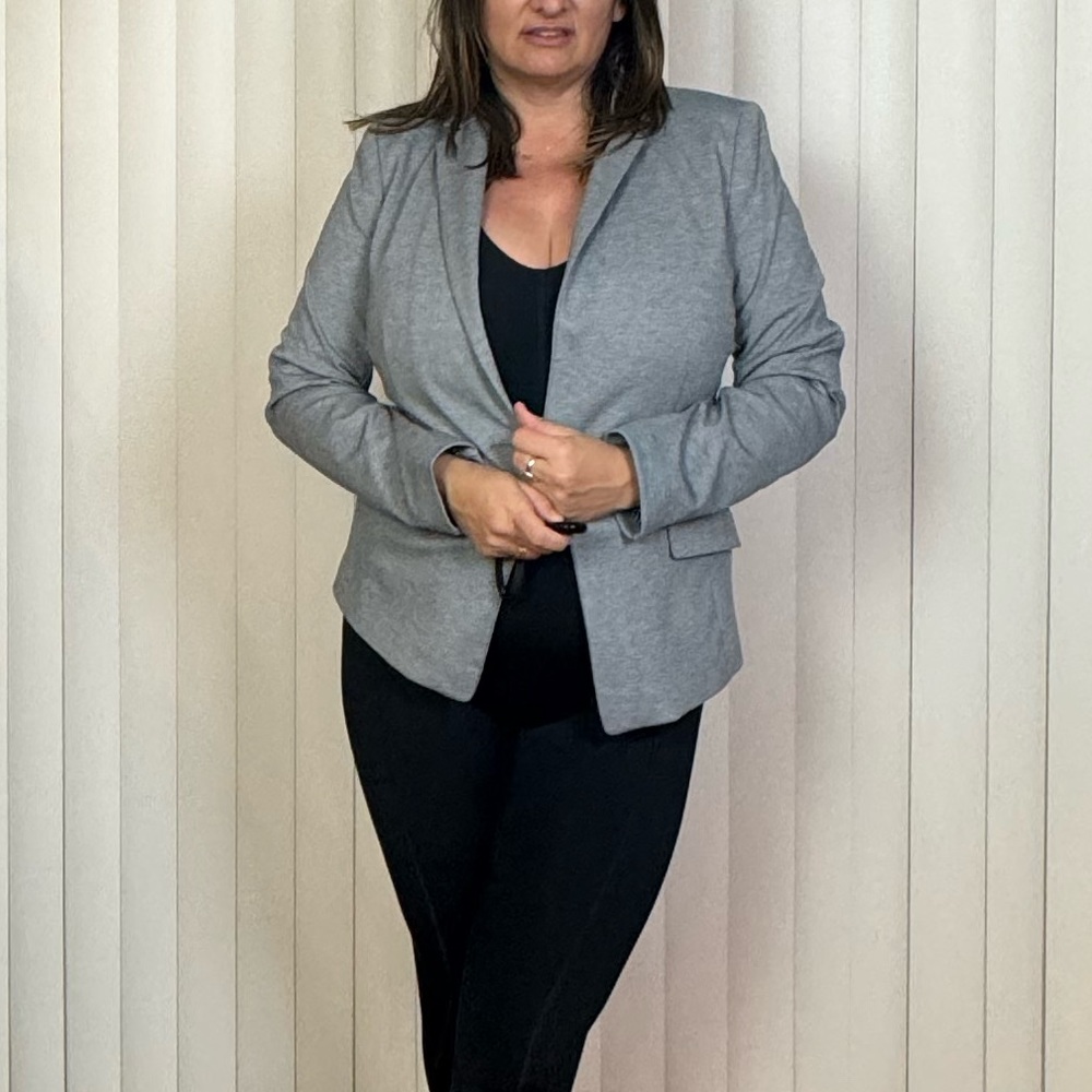 H&M Medium Gray/Grey Blazer Size 12 - Picture 2 of 6